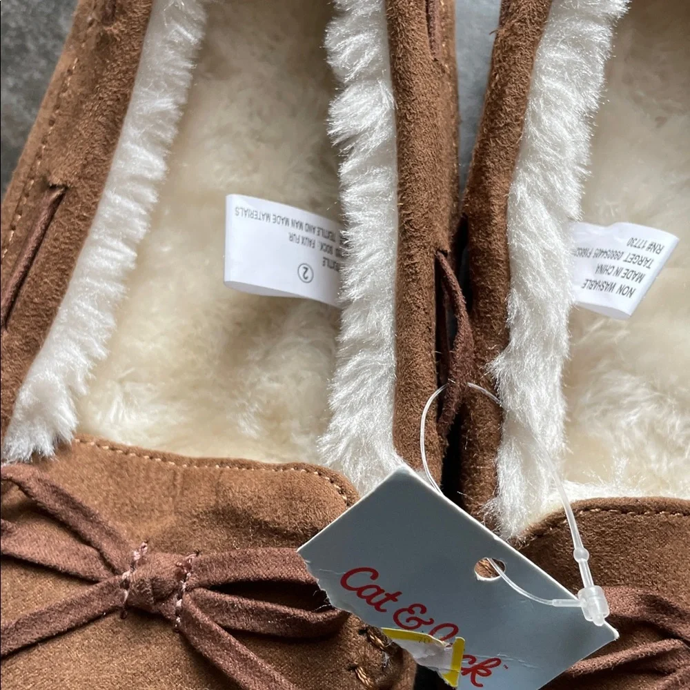 Cat & Jack Tan Moccasins with Soft Lining